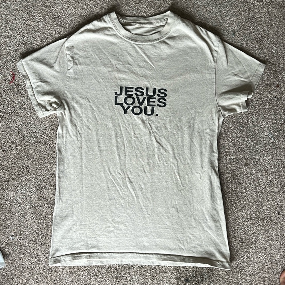 Small Sand Jesus Loves You Tshirt